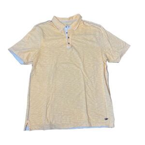 True Grit Young and Free Men's Burnout Slub Button Polo Light Orange